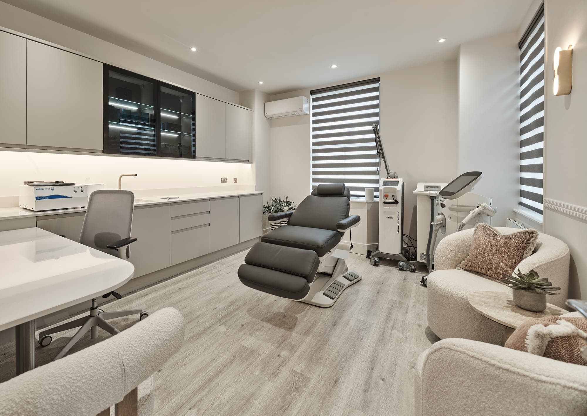 A finished treatment room at Bank Medi Spa, Hale