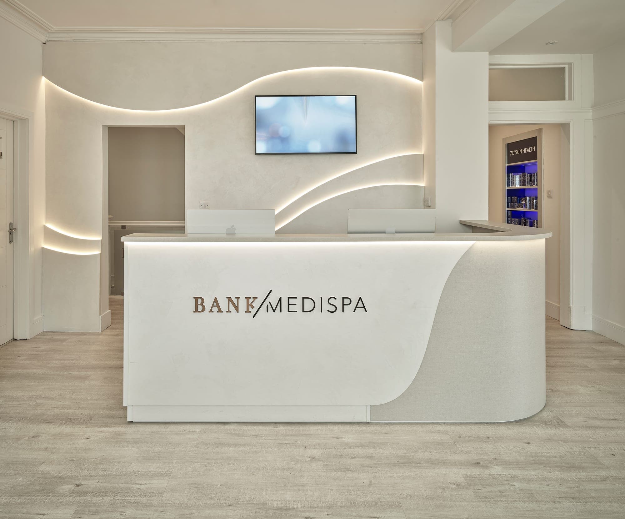 Bank Medi Spa, a commercial medi spa interior design project in Hale
