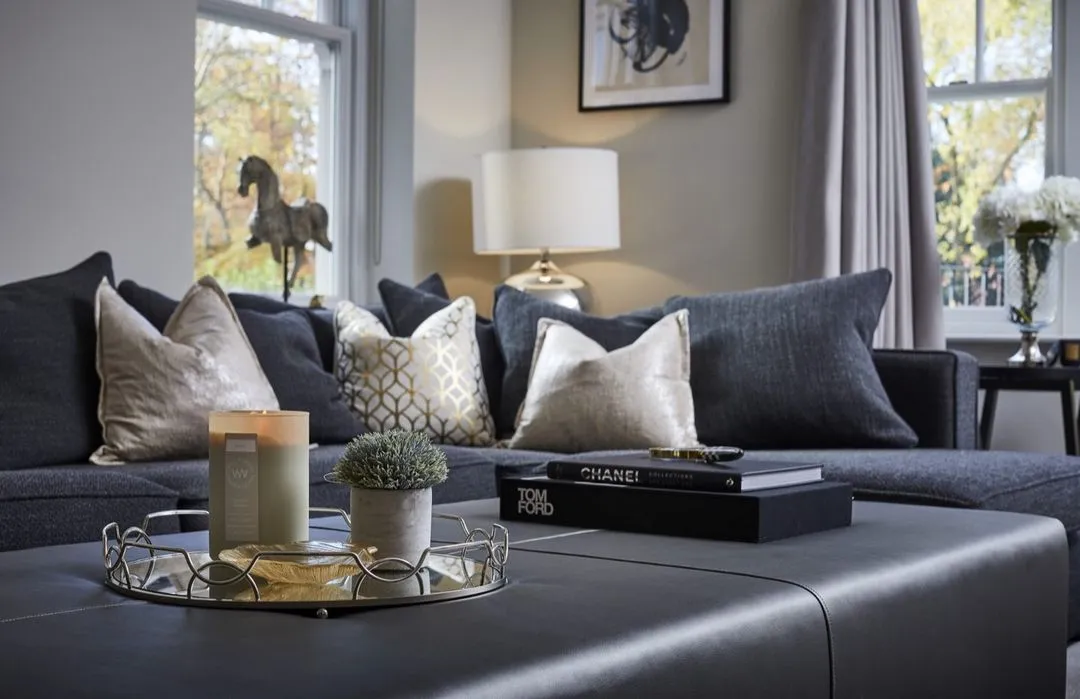 A styled living space in a Carrwood Road home, Hale Barns