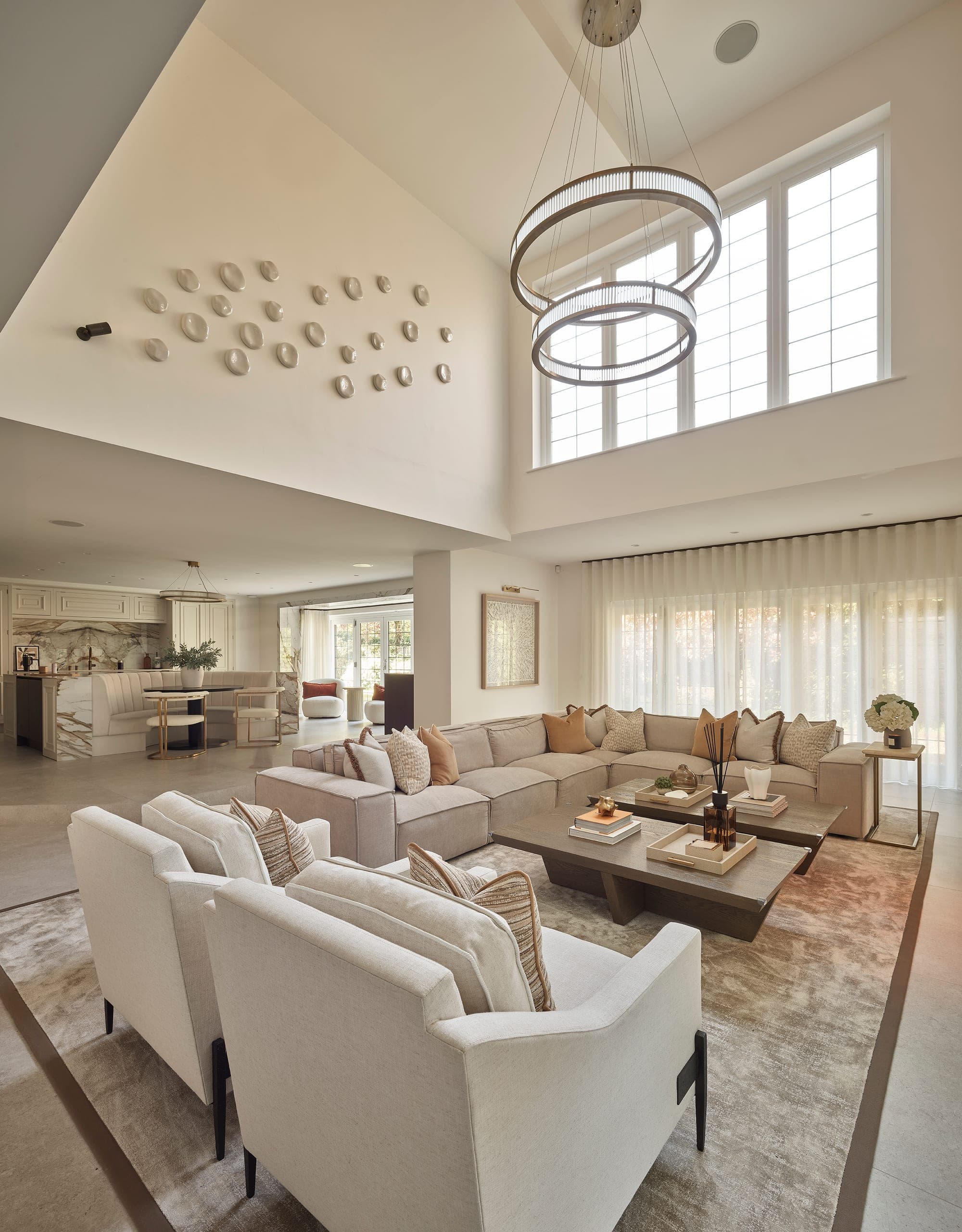 An elegant living room in a Prestbury family home