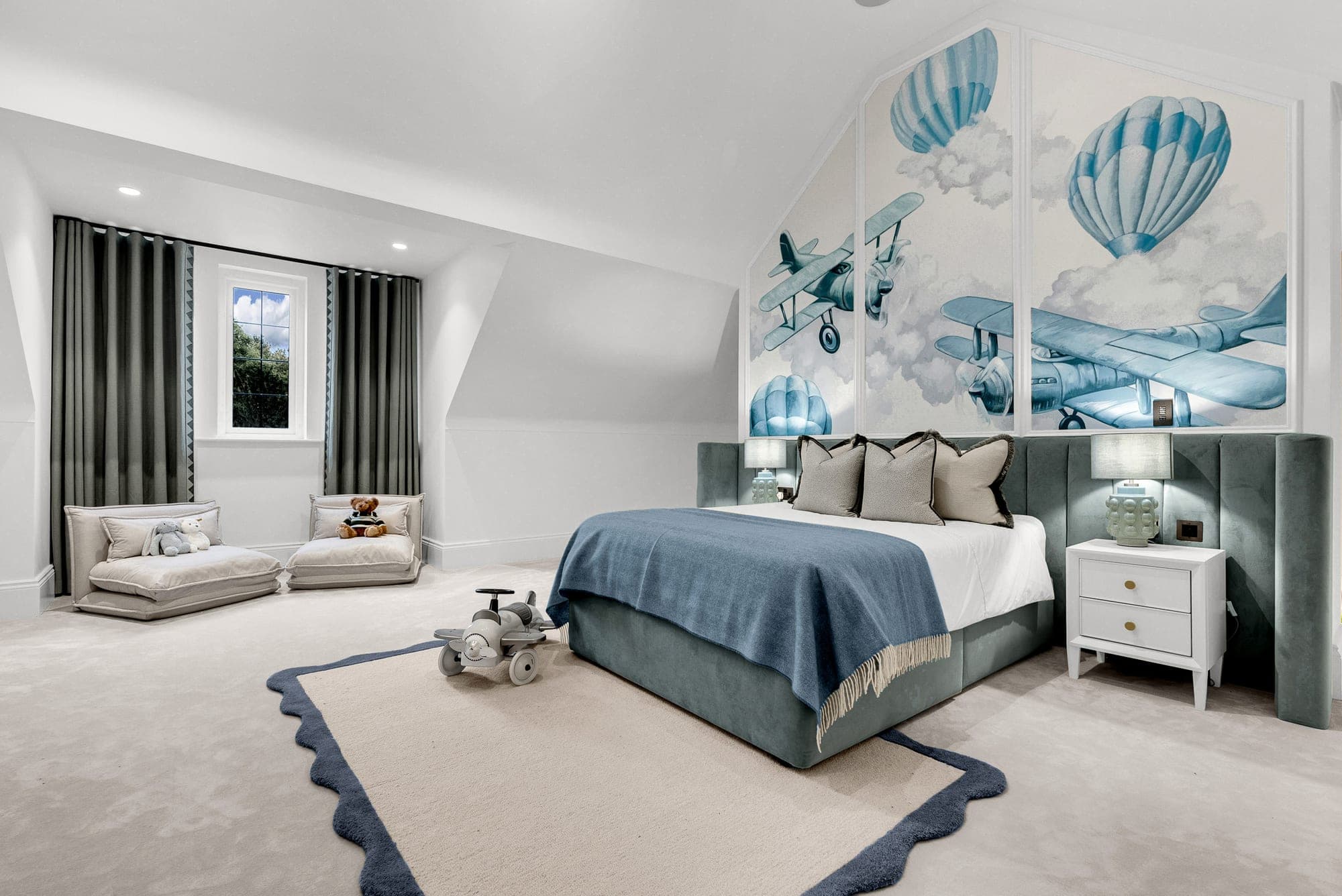 The finished boy's bedroom at the Prestbury family home