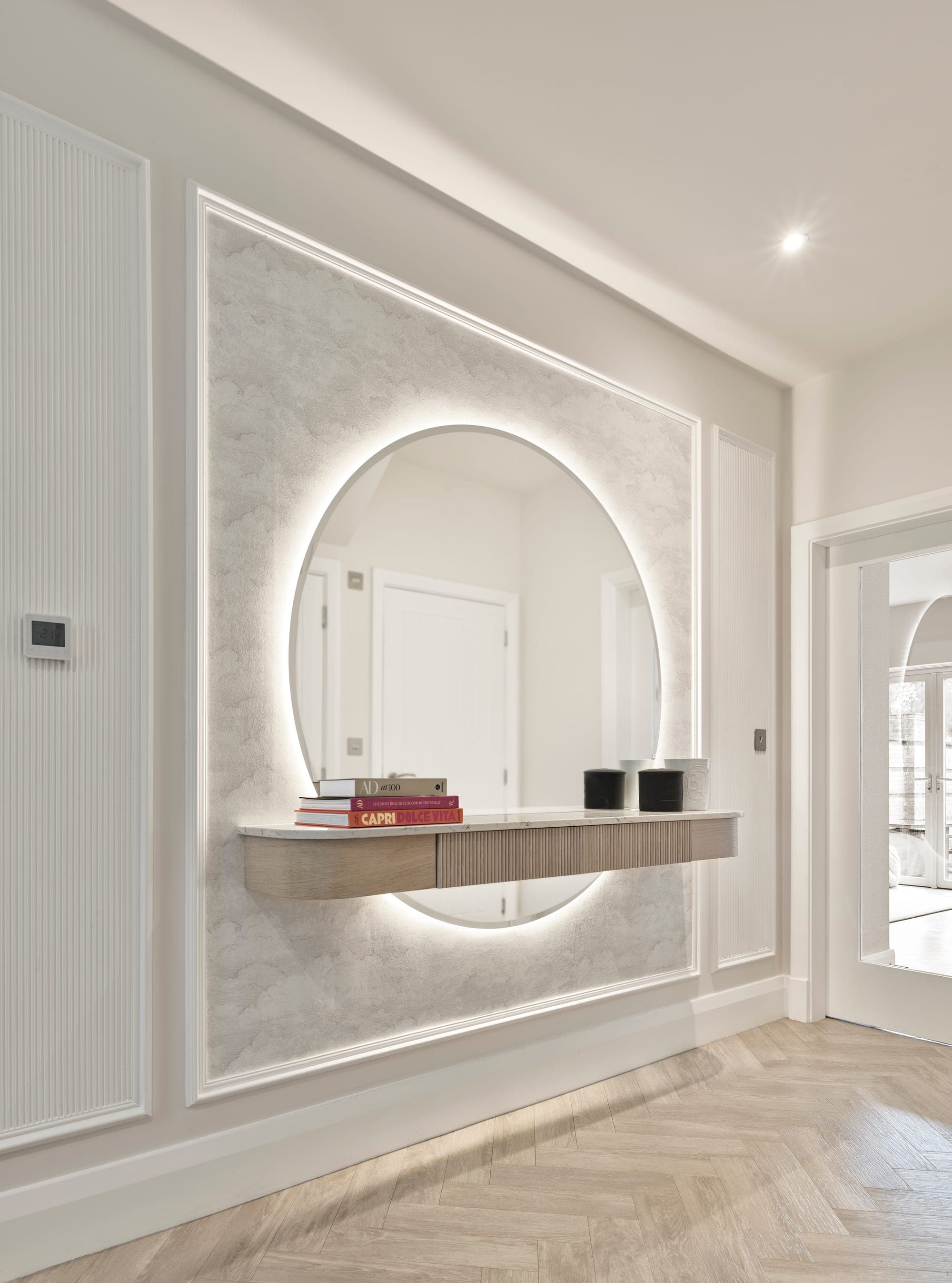 An interior scheme from the Adlington Road project in Wilmslow