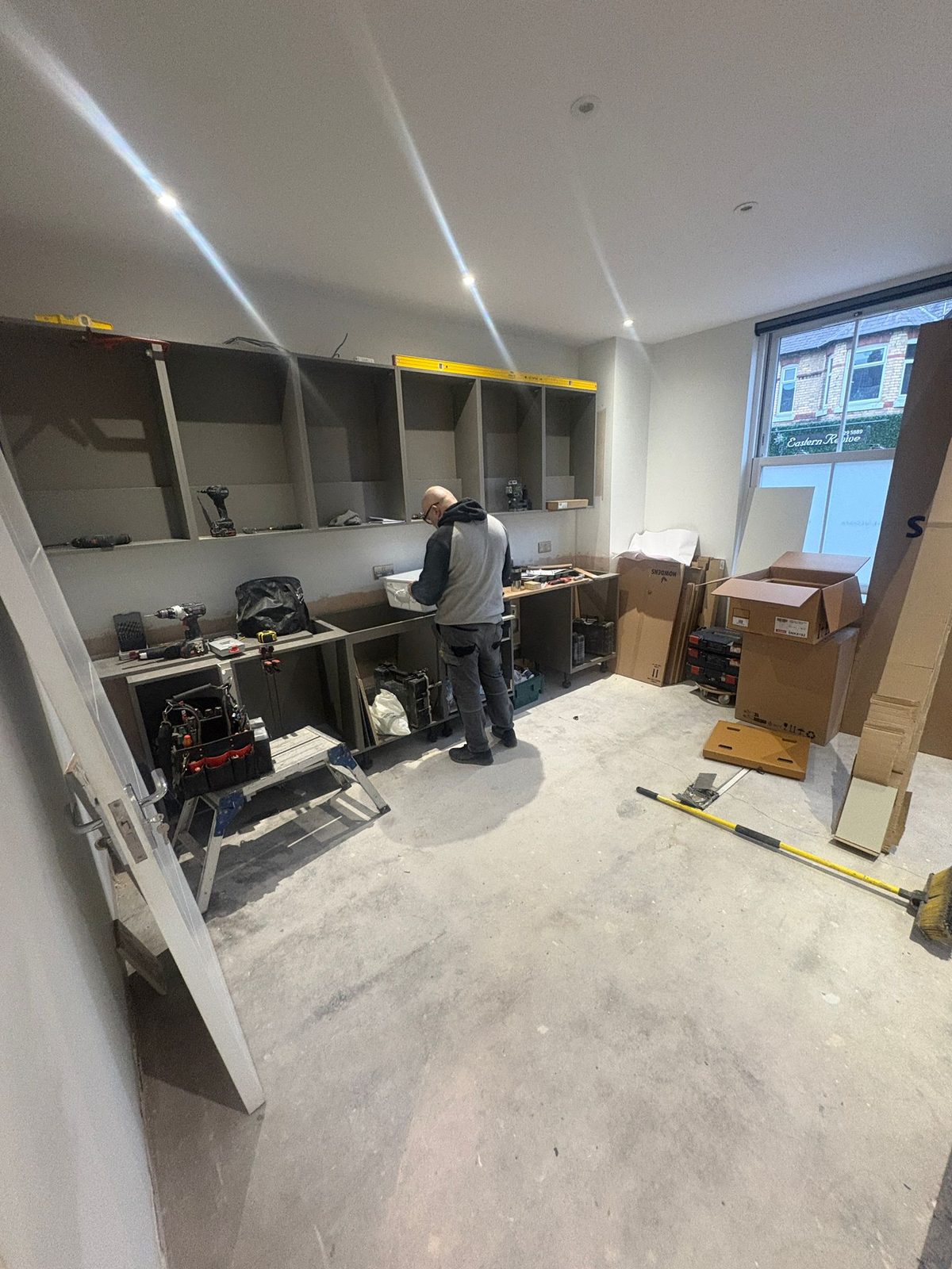 First fix of a Bank Medi Spa treatment room