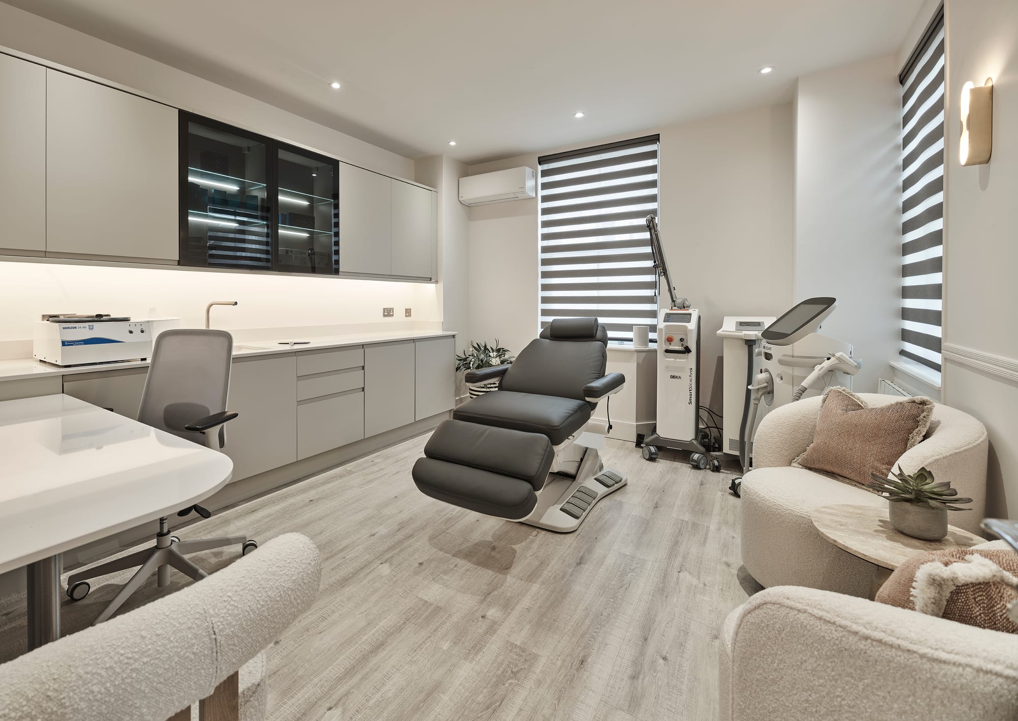 A finished treatment room at Bank Medi Spa, Hale
