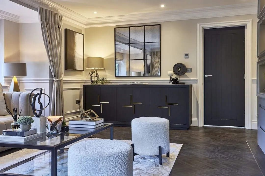 A warm snug with bespoke joinery and a tonal, textured palette