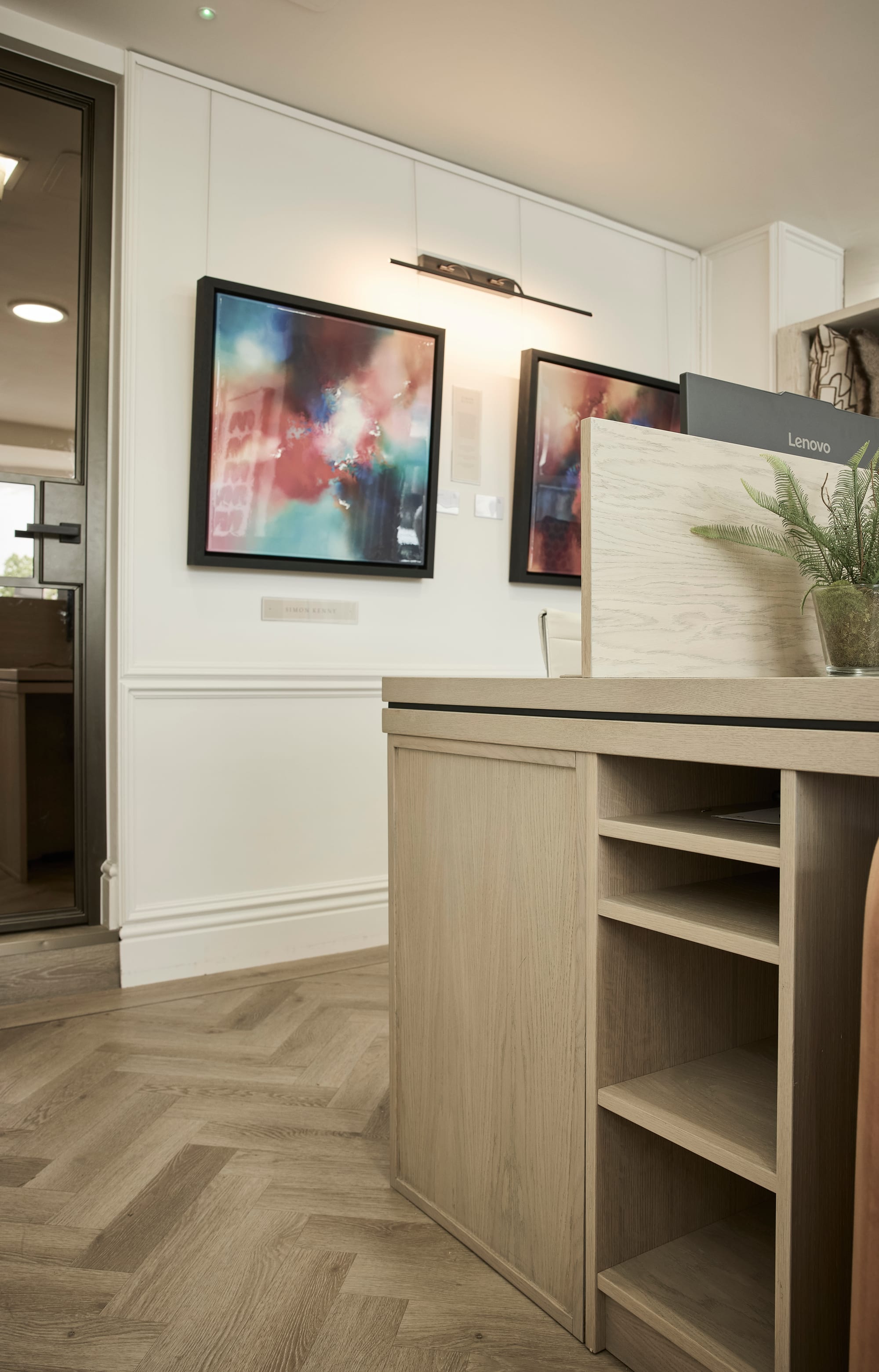 Materials and artwork at the Cheshire Property Studio office